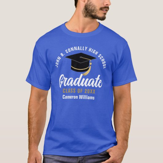 Blue High School Afstuderen aangepast Afstuderen 2 T-shirt (Voorkant)