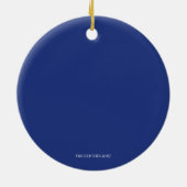 Blue High School Afstuderen Keepomwille Kerstmis Keramisch Ornament (Achterkant)