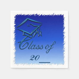 Blue High School Afstuderen Paper Napkins Servetten