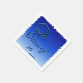 Blue High School Afstuderen Paper Napkins Servetten (Hoek)