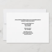 Blue High School Band Foto Afstudeerfeest Kaart (Achterkant)