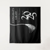 Blue High School Graduation Party Foto Achtergrond Wandkleed (Voorkant)