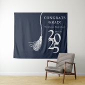 Blue High School Graduation Party Foto Achtergrond Wandkleed (In Situ (horizontaal))