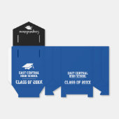 Blue High School Graduparty Bedankdoosjes (Uitgevouwen)