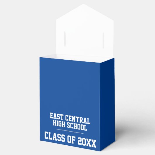 Blue High School Graduparty Bedankdoosjes (Geopend)