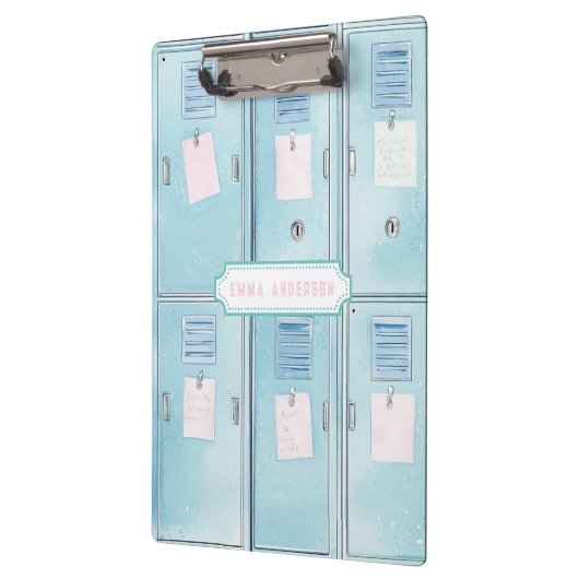 Blue High School Lockers Klembord (Links)