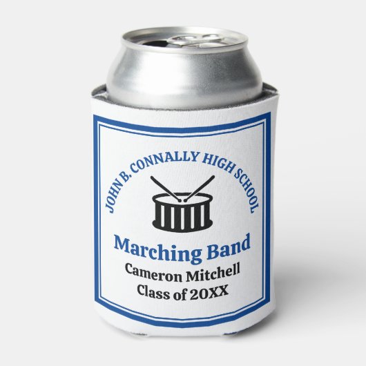 Blue High School Marching Band Afstudeerfeest Blikjeskoeler (Blikje Voorkant)