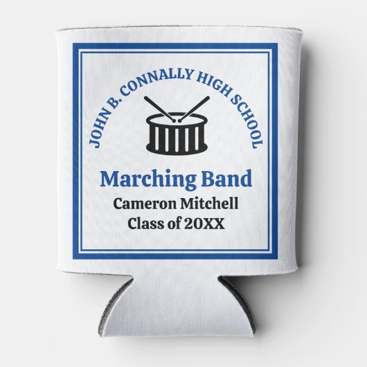 Blue High School Marching Band Afstudeerfeest Blikjeskoeler (Voorkant)