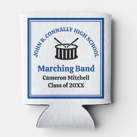 Blue High School Marching Band Afstudeerfeest Blikjeskoeler (Achterkant)