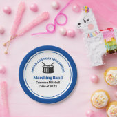 Blue High School Marching Band Afstudeerfeest Papieren Bordje (Feest)