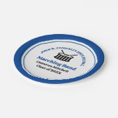 Blue High School Marching Band Afstudeerfeest Papieren Bordje (Gekanteld)