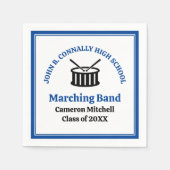 Blue High School Marching Band Afstudeerfeest Servet (Voorkant)
