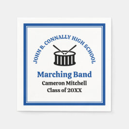 Blue High School Marching Band Afstudeerfeest Servet