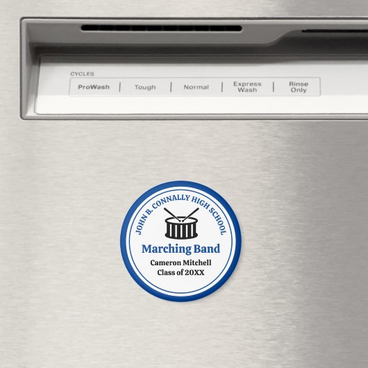 Blue High School Marching Band  Magneet (Insitu (Vaatwasser))