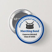 Blue High School Marching Band  Ronde Button 5,7 Cm (Voorkant /achterkant)