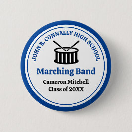 Blue High School Marching Band  Ronde Button 5,7 Cm
