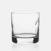 Blue High School Reunion Party Custom Alumni Whisky Glas (Rechts)