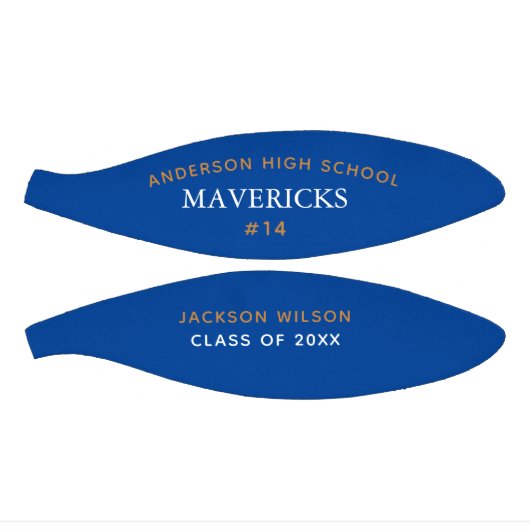 Blue High School Team Player Custom Afstuderen Basketbal (Panelen)