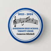 Blue High School Varsity Koor  Ronde Button 5,7 Cm (Voorkant)