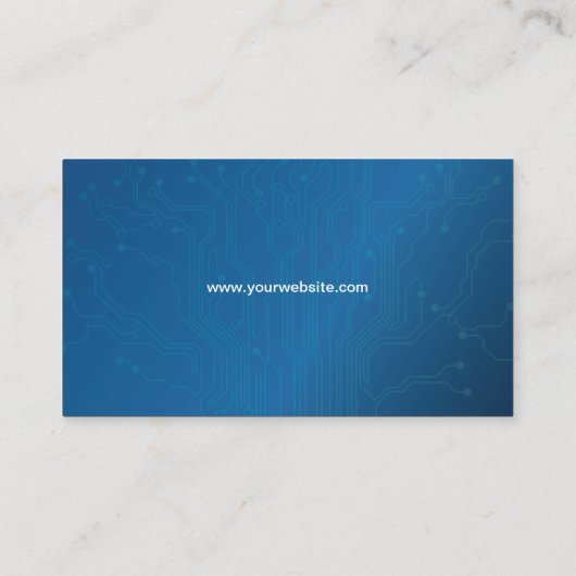 Blue High Technology Circuit Board visitekaartje (Achterkant)