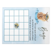 Blue Highland Koe Baby shower Bingo Game Notitieblok (Voorkant)