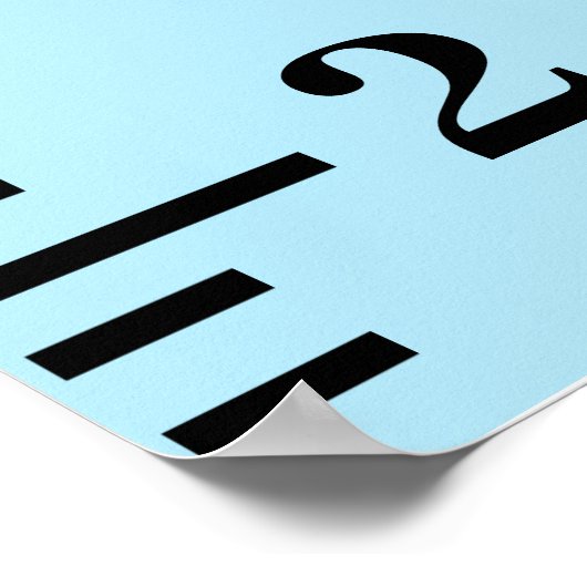 Blue Highland Koe Kalf Groei Grafiek Poster (Hoek)