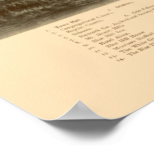 Blue Hill, ME Panoramic Map - 1896 Poster (Hoek)