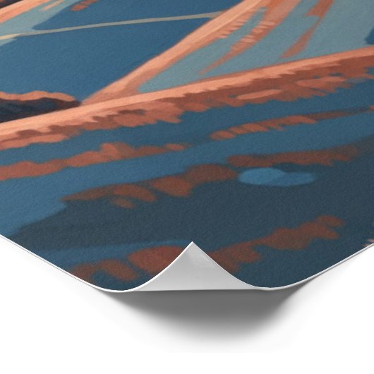 Blue Hill Wall Art Poster (Hoek)