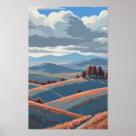 Blue Hill Wall Art Poster (Voorkant)