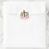 Blue Hills Massachusetts Ski logo Ronde Sticker (Tas)