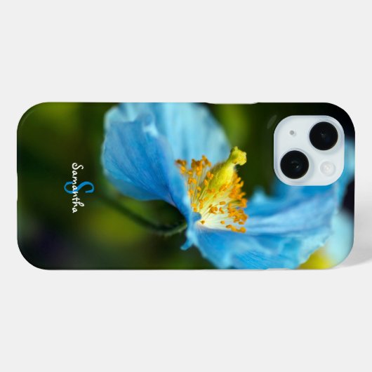 Blue Himalayan Poppy Phone case (Achterkant (horizontaal))
