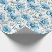 Blue Himalayan Poppy Seamless Floral Cadeaupapier (Hoek)