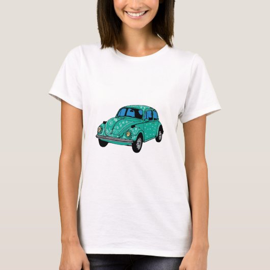 Blue Hippie Car Basic Shirt (Voorkant)