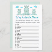 Blue Hippo Baby Animals Name Game (Voorkant / Achterkant)