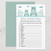 Blue Hippo Baby Animals Name Game (Voorkant / Achterkant)