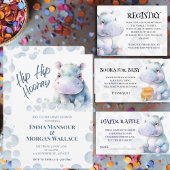 Blue Hippo Baby shower Feestdagenkaart