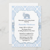 Blue Hippo, Baby shower Kaart (Voorkant / Achterkant)