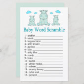 Blue Hippo Baby word scramble game (Voorkant / Achterkant)