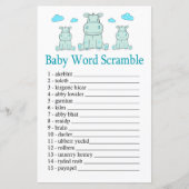 Blue Hippo Baby word scramble game (Voorkant)