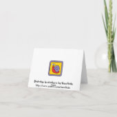 Blue Hippo Face First Birthday Fill-in Invitation Bedankkaart (Achterkant)