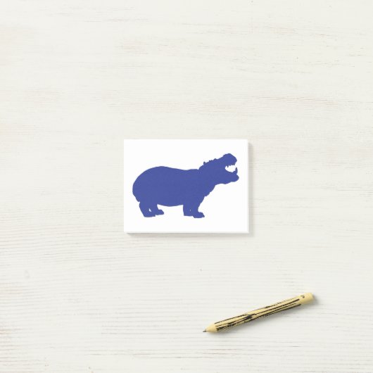 Blue-Hippo Post-it® Notes (Op bureau)
