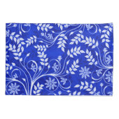 Blue Hmong Decorative Floral Pattern Kussensloop (Achterkant)