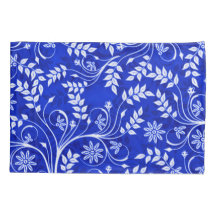 Blue Hmong Decorative Floral Pattern