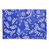 Blue Hmong Decorative Floral Pattern Kussensloop (Voorkant)