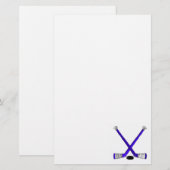 Blue Hockey Briefpapier (Voorkant / Achterkant)