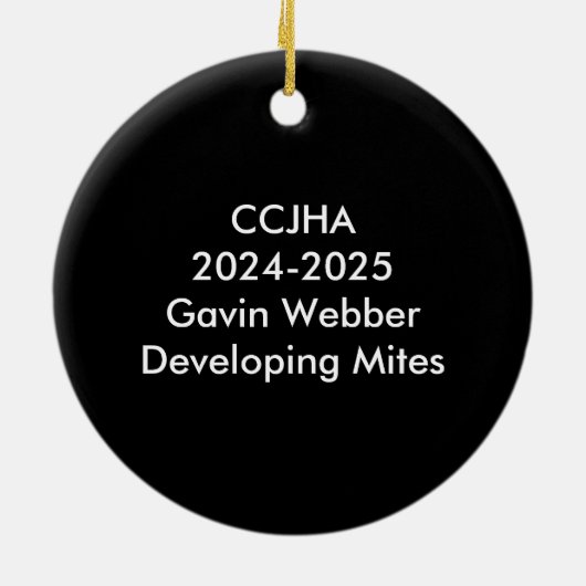 Blue Hockey Player Foto Ornament (Achterkant)