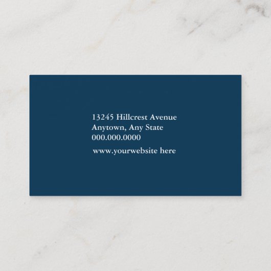 Blue Hockey Player Visitekaartje (Achterkant)