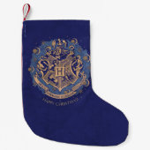 Blue HOGWARTS™ Crest Holiday Wreate Kleine Kerstsok (Voorkant)