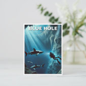 Blue Hole Belize Scuba Diving Briefkaart (Staand voorkant)