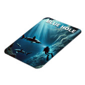 Blue Hole Belize Scuba Diving Magneet (Linkerzijde)